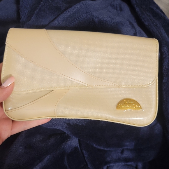 Dior Handbags - Christian Dior Cream Glitter Makeup Bag